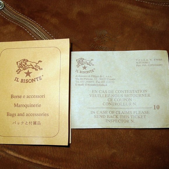 IL BISONTE Wanni Di Filippo Large Suede Hobo Shoulder Bag + Authenticity Card - Picture 10 of 13